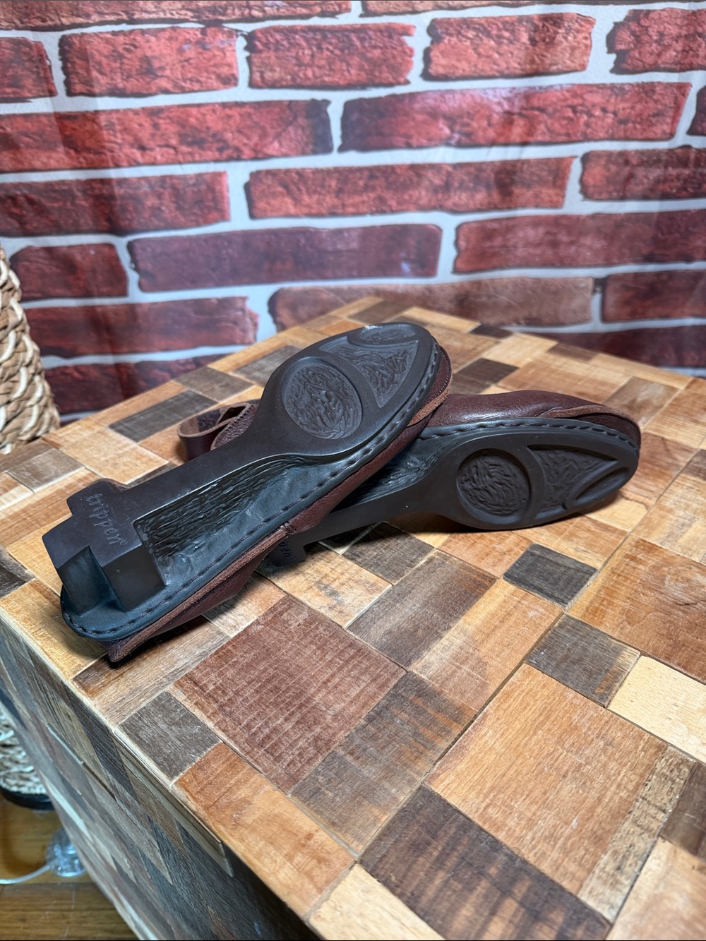 🥿 Trippen Brown Leather Platform Slingback Heels EU 38 (8 US) Germany - Picture 6 of 9